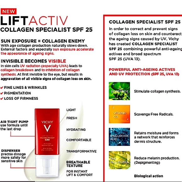 🧾SOLD•VICHY’s NEW LiftActiv PEPTIDE-C BROAD SPECTRUM SPF30 SUNSCREEN;ANTI-AGING - Picture 11 of 14